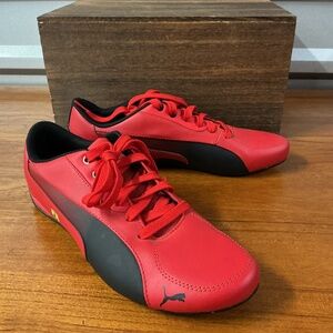 Puma Scuderi Ferrari Drift Cat 5 Black Red Driving Trainers 305824-02 Size 10